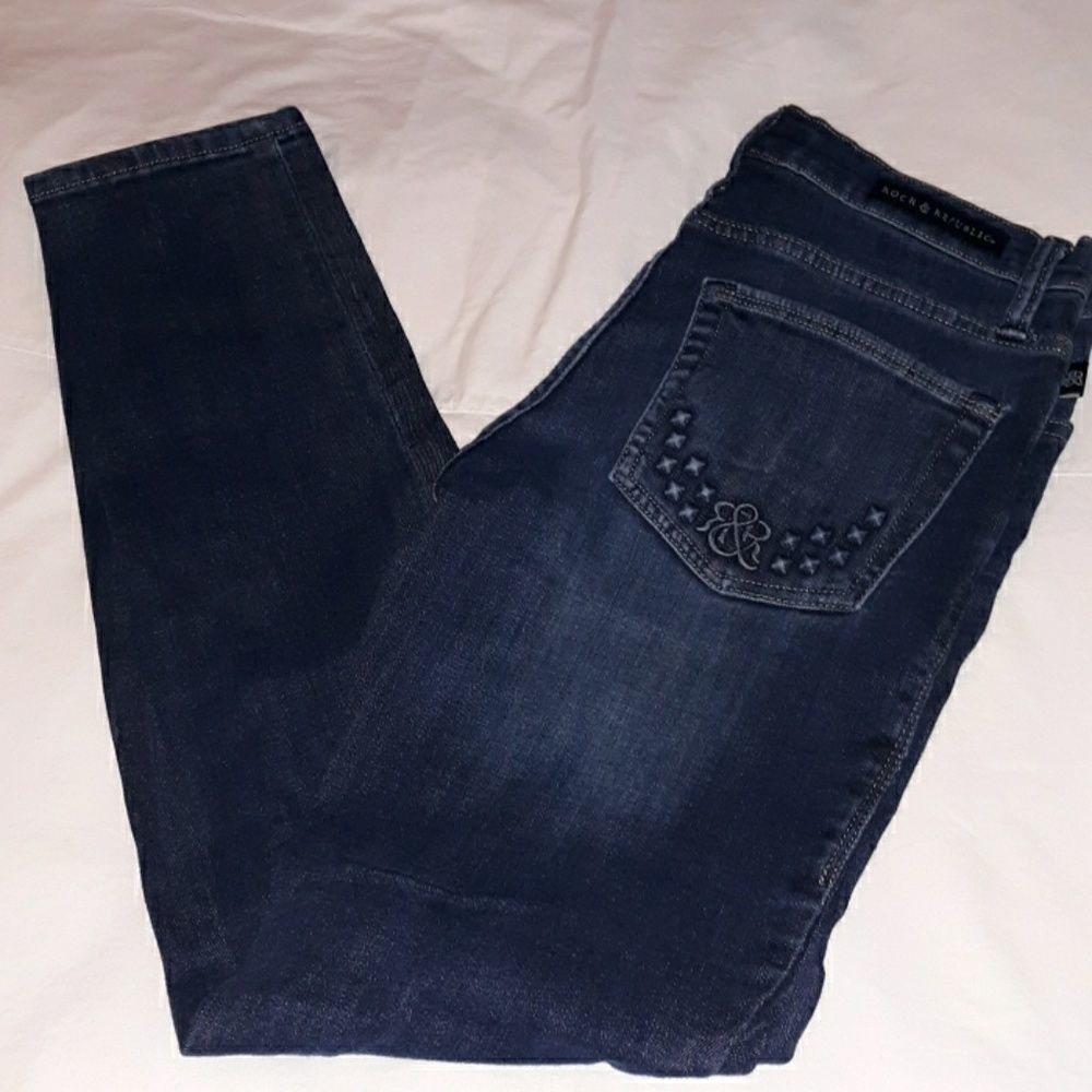 Rock & Republic‎ Berlin Skinny Jeans Raised Stars 6